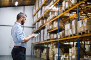 man choosing his types of logistics services